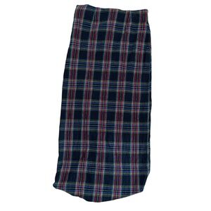 Zara Plaid Maxi Skirt - Navy and Red